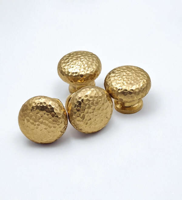Hammered Brass Knobs