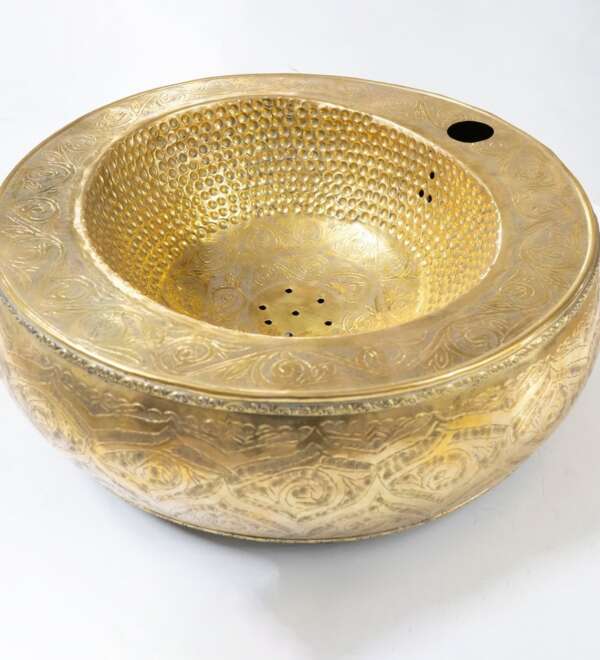 Handcrafted Engraved Oval Vessel Sink