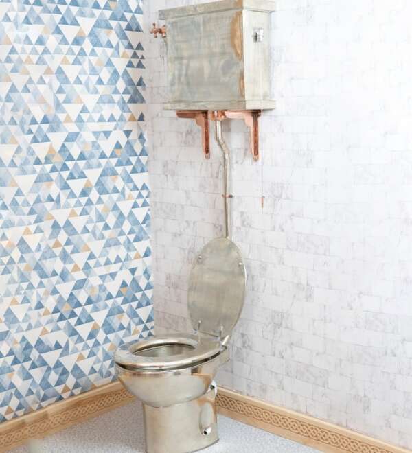 The Victorian German Silver high level toilet
