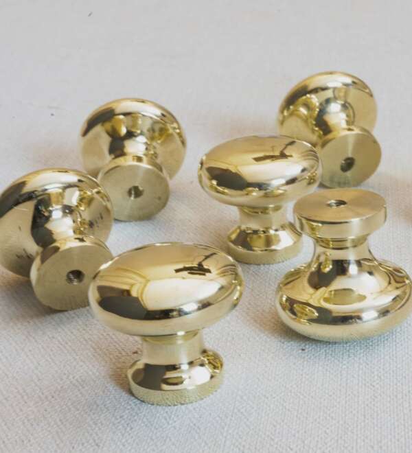 Unlacquered Brass knobs