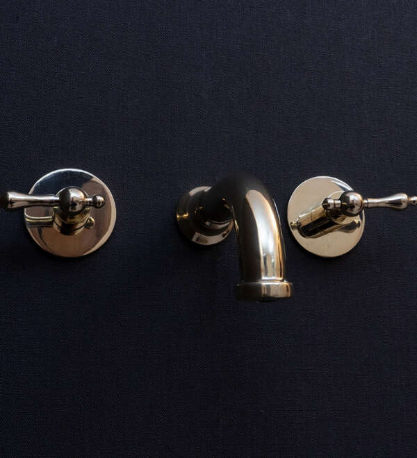 Wall Mounted Handcrafted Faucet With Lever Handles